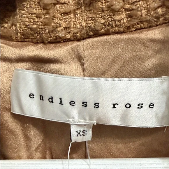 Endless Rose Tan Tweed Short-Sleeve Blazer - Picture 5 of 9